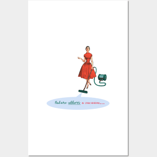 Retro 1950s Housewife - Vacuum Posters and Art